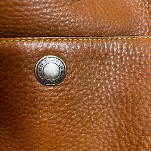 Vtg. COACH Chelsea Carmel Brown Pebbled Leather Zip Hobo Shoulder Bag #G05S-8E98 - Picture 4 of 6